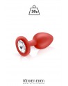 Plug bijou silicone rouge S - Hidden Eden
