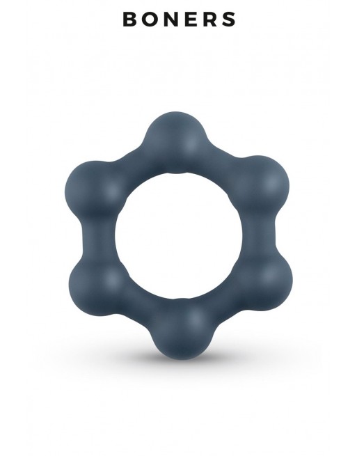 Cockring Hexagonal avec billes en acier - Boners