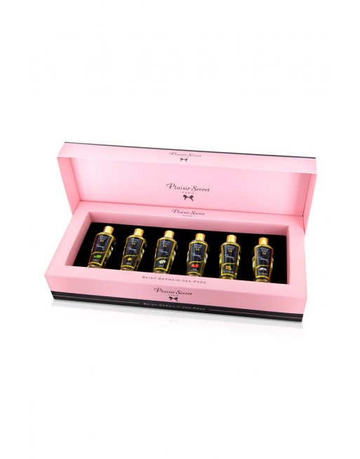 Coffret 6 huiles de massage sèches - Plaisir Secret Coffret 6 huiles de massage sèches - Plaisir Secret