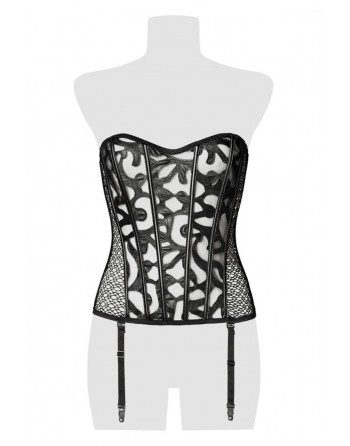 Corset bustier à jarretelles - Grey Velvet
