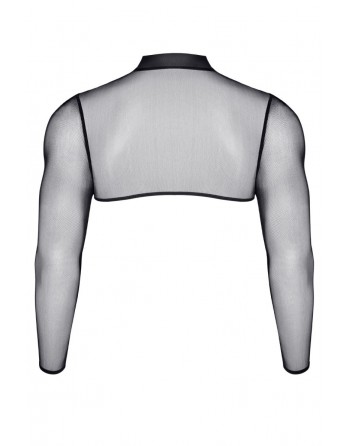 Crop top tulle noir transparent - Regnes